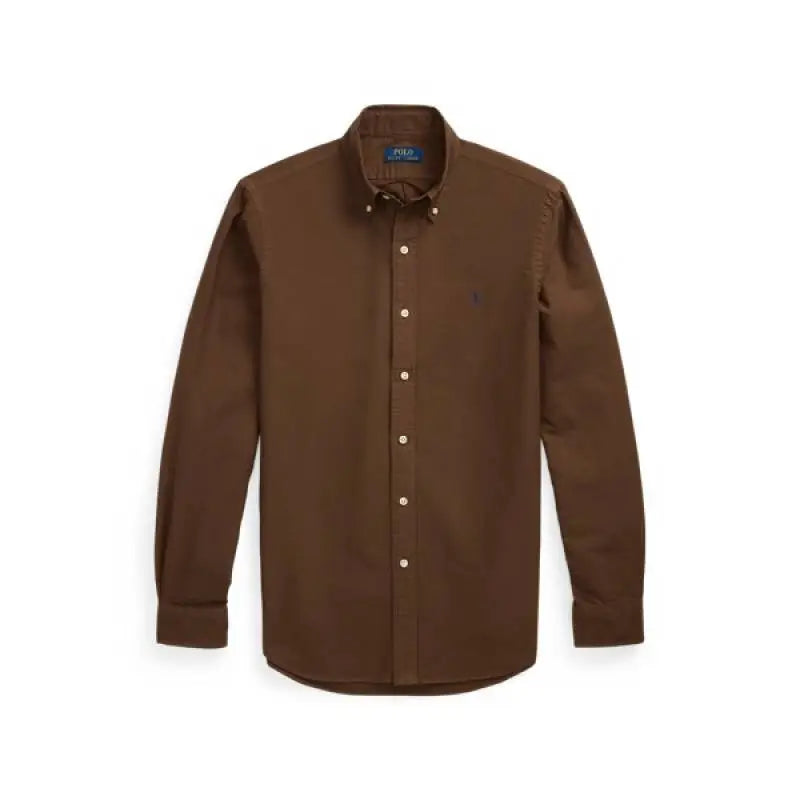 RALPH LAURE_N BROWN PREMIUM COTTON CLASSIC SHIRT
