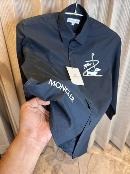 MONCLE_R NAVY BLUE PREMIUM FRONT PRINTED IMPORTED SHIRT