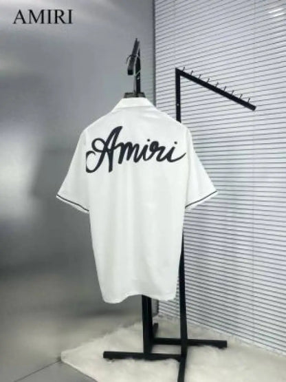 AMIR_I WHITE HALF SLEEVES FRONT BACK PRINTED IMPORTED SHIRT