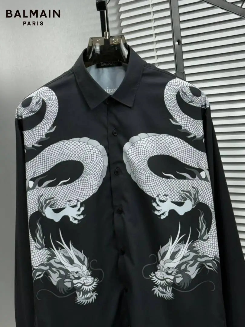 BALMAI_N BLACK PRINTED PREMIUM IMPORTED SHIRT WITH BOX
