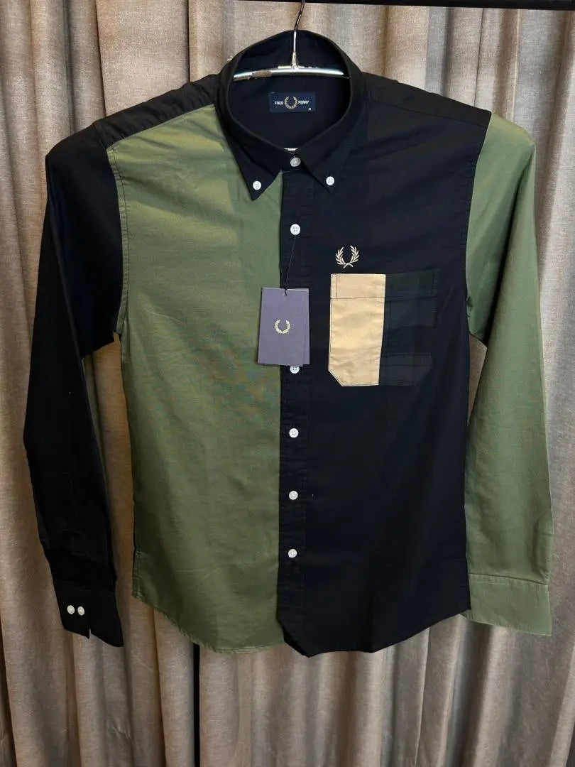 FRED PERRY BLACK OLIVE PREMIUM MULTI COLOR PREMIUM SHIRT