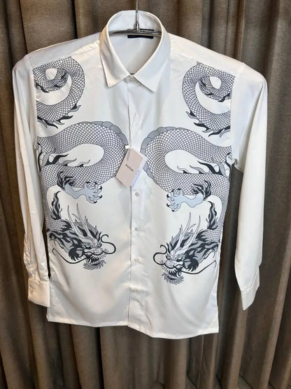 BALMAI_N WHITE PRINTED PREMIUM IMPORTED SHIRT WITH BOX