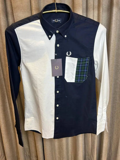 FRED PERRY NAVY BLUE WHITE PREMIUM MULTI COLOR PREMIUM SHIRT