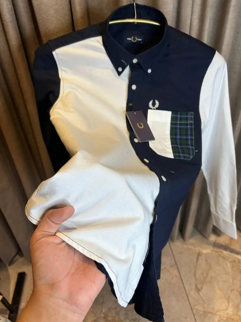 FRED PERRY NAVY BLUE WHITE PREMIUM MULTI COLOR PREMIUM SHIRT