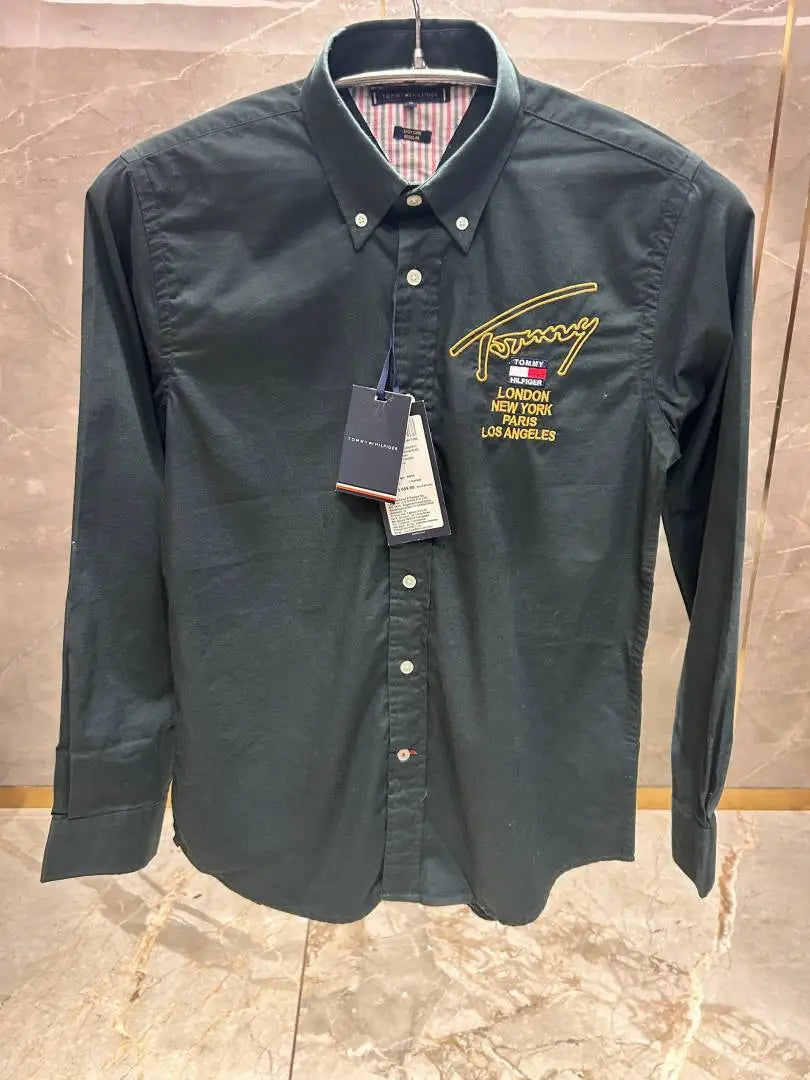 TOMMY HILFIGE_R GREEN OXFORD PREMIUM EMBROIDER SHIRT