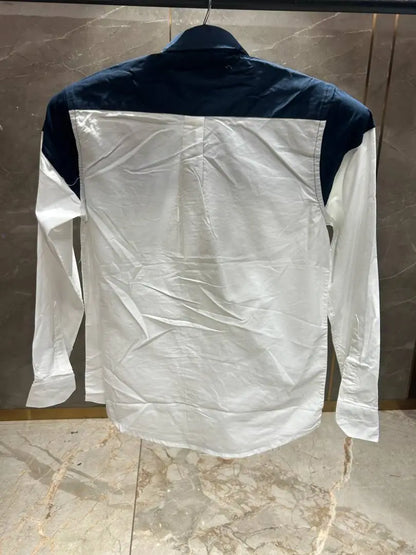 TOMMY HILFIGE_R NAVY BLUE WHITE MULTI SHIRT PREMIUM