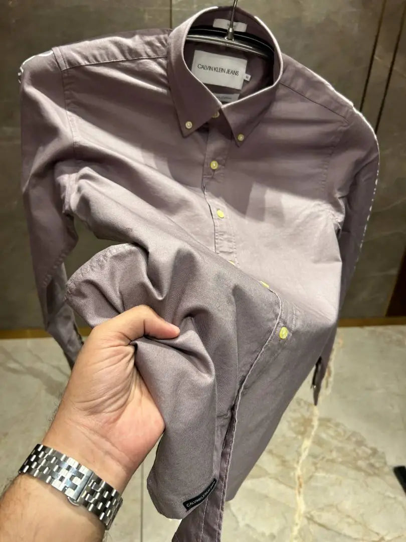 CALVIN KLEI_N PURPLE SIDE PRINT PREMIUM SHIRT