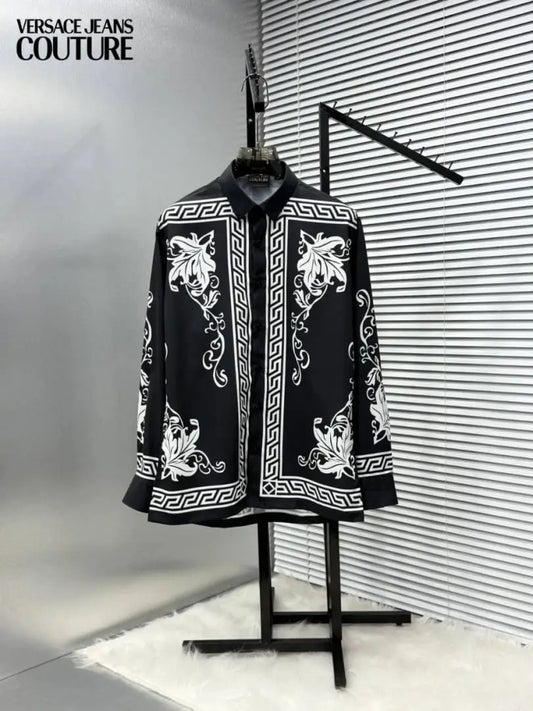VERSAC_E BLACK BANDANA FULL PRINTED SHIRT WITH BOX