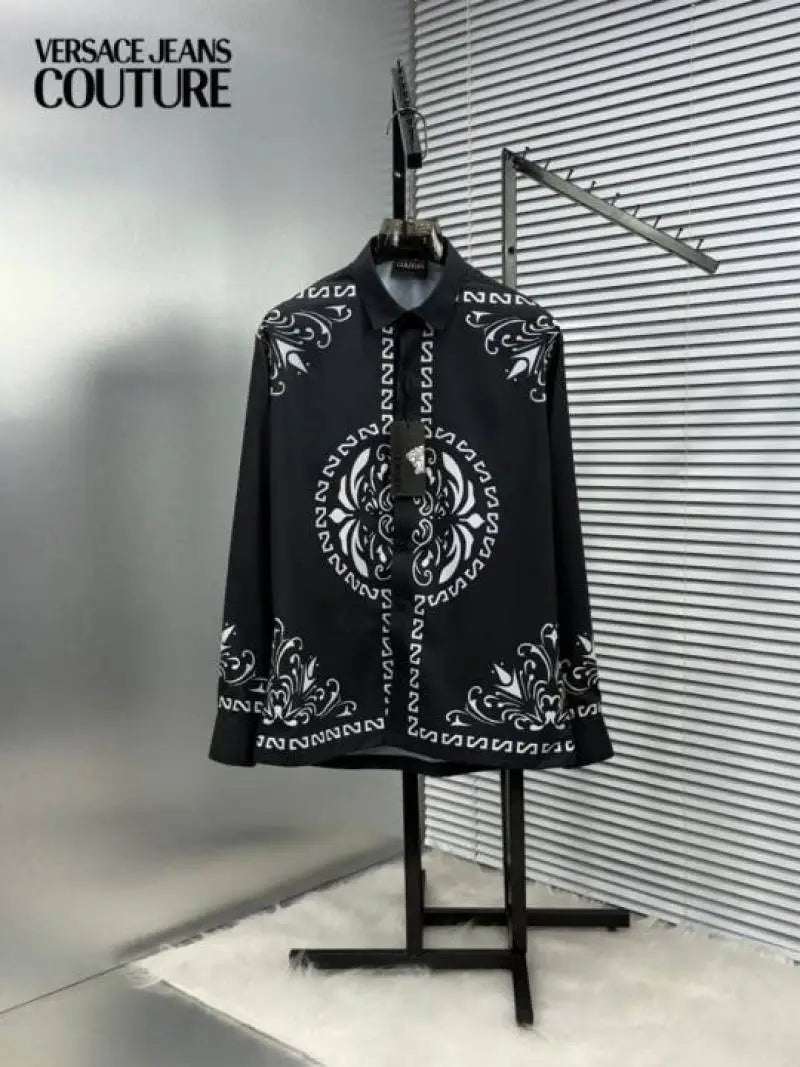 VERSAC_E BLACK BANDANA PRINTED FULL SLEEVES WITH BOX