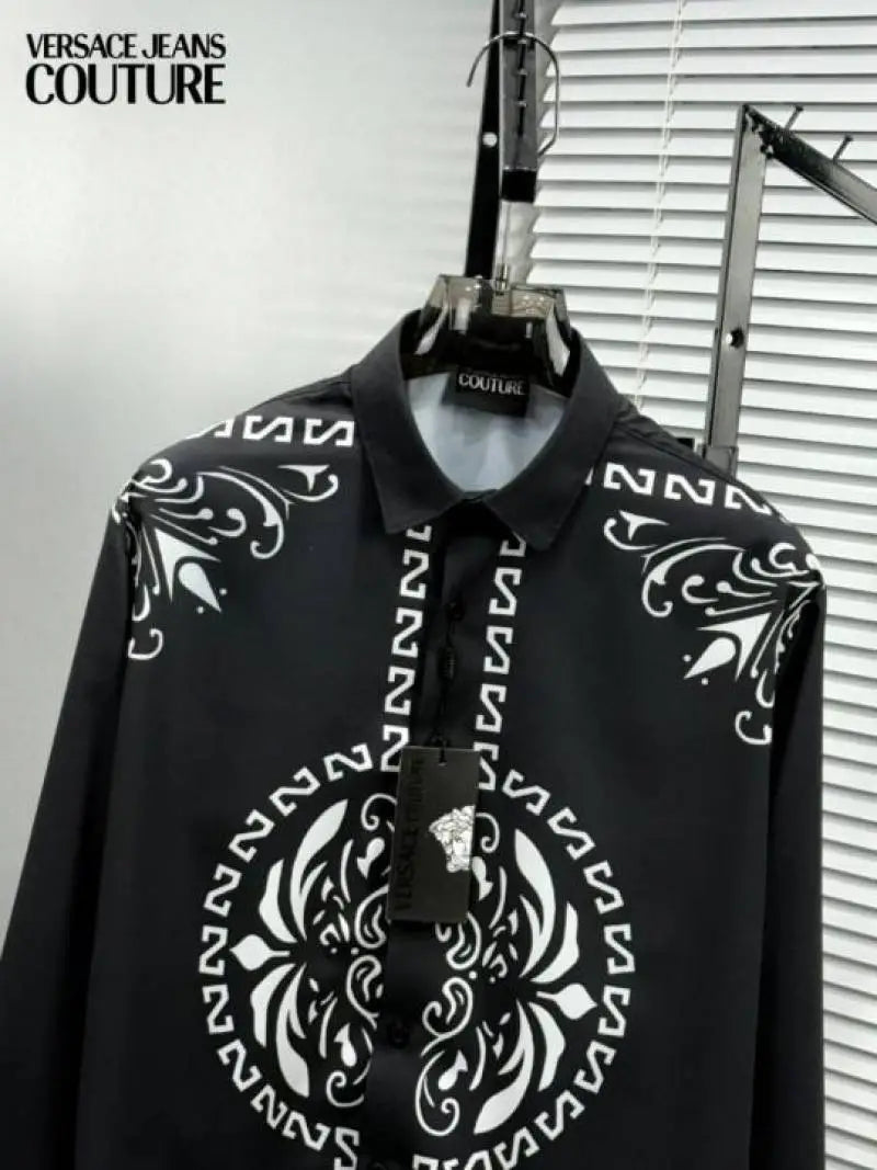VERSAC_E BLACK BANDANA PRINTED FULL SLEEVES WITH BOX