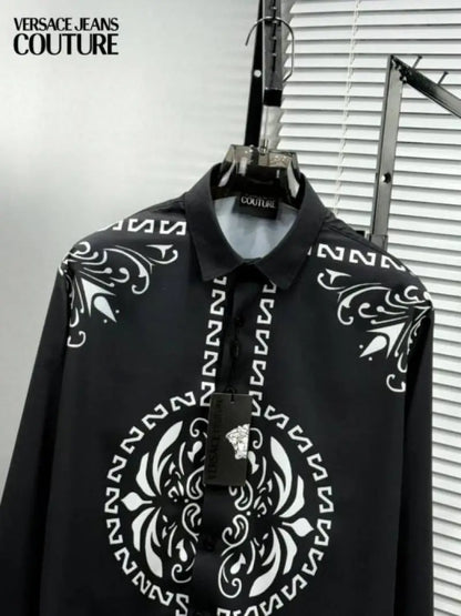 VERSAC_E BLACK BANDANA PRINTED FULL SLEEVES WITH BOX