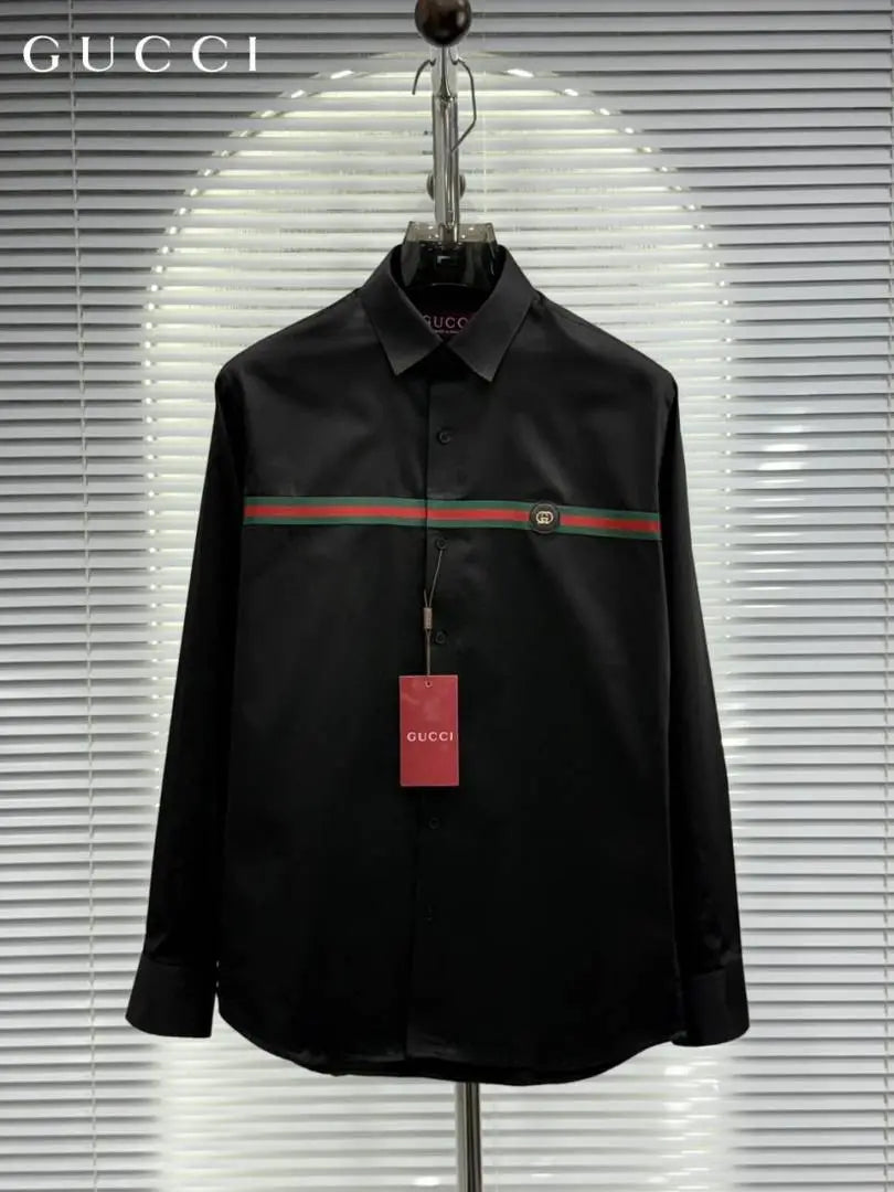 GUCC_I BLACK FRONT STRIP PREMIUM FULL SLEEVES WITH BOX