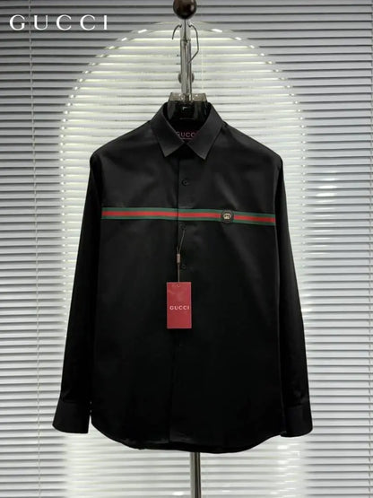 GUCC_I BLACK FRONT STRIP PREMIUM FULL SLEEVES WITH BOX