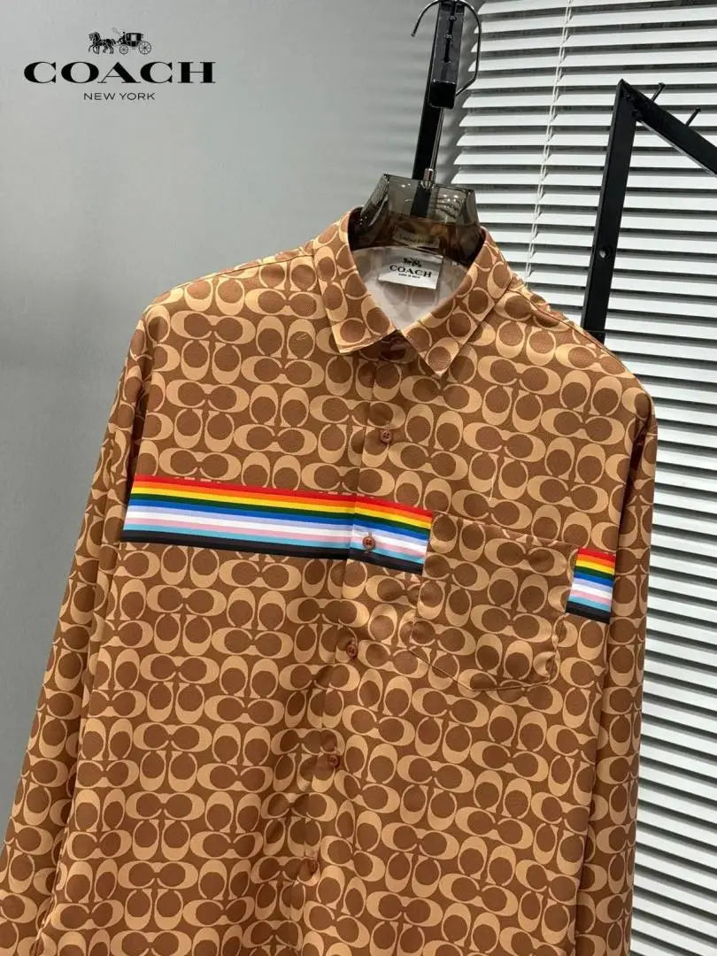 COAC_H BROWN MONOGRAM IMPORTED PREMIUM SHIRT