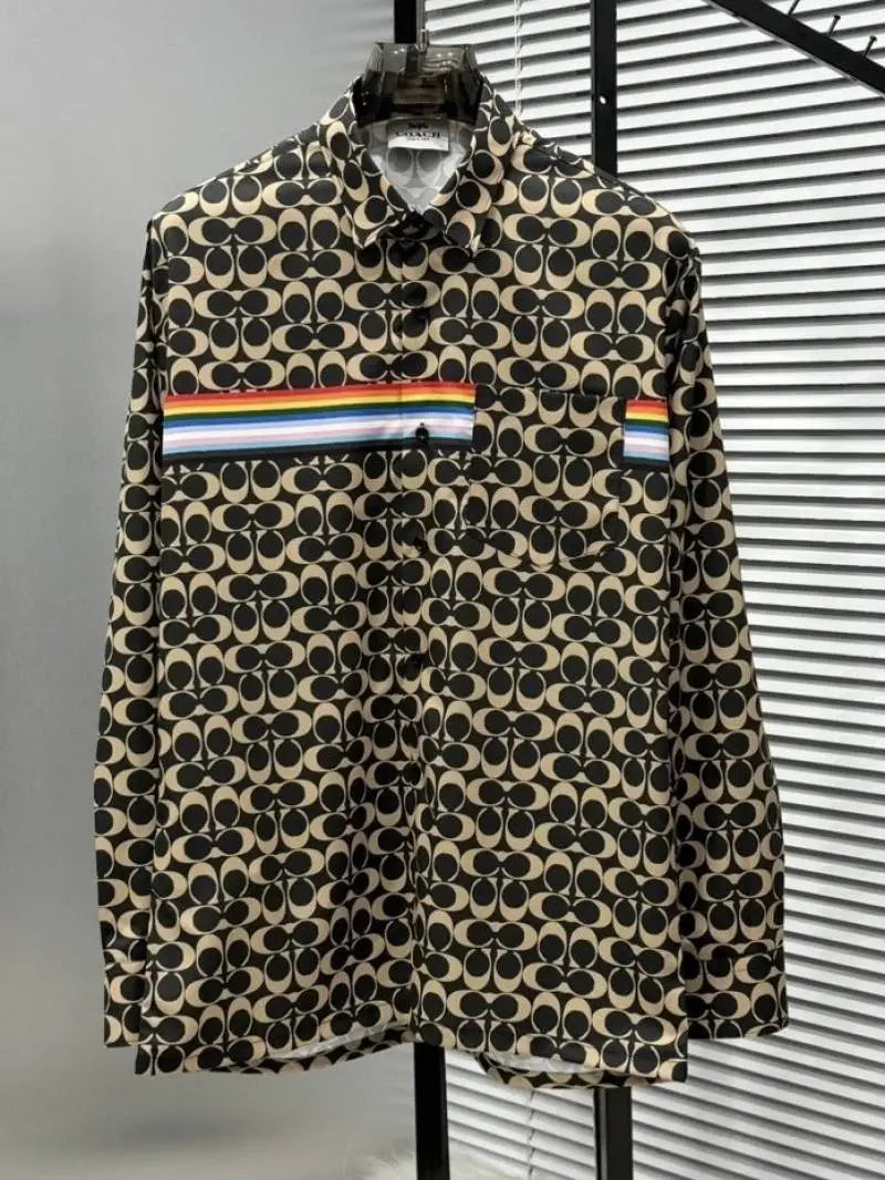 COAC_H OLIVE MONOGRAM IMPORTED PREMIUM SHIRT