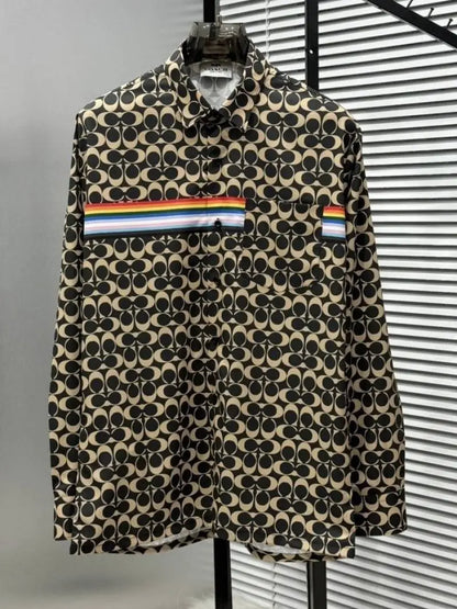COAC_H OLIVE MONOGRAM IMPORTED PREMIUM SHIRT
