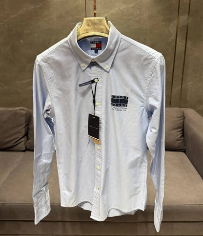 TOMMY HILFIGE_R SKY BLUE EMBROIDER OXFORD SHIRT
