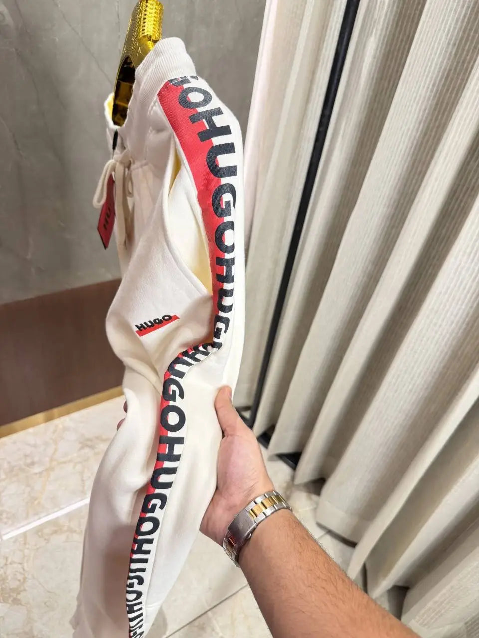 Hugo Bos s Creme Track Pant Store Article