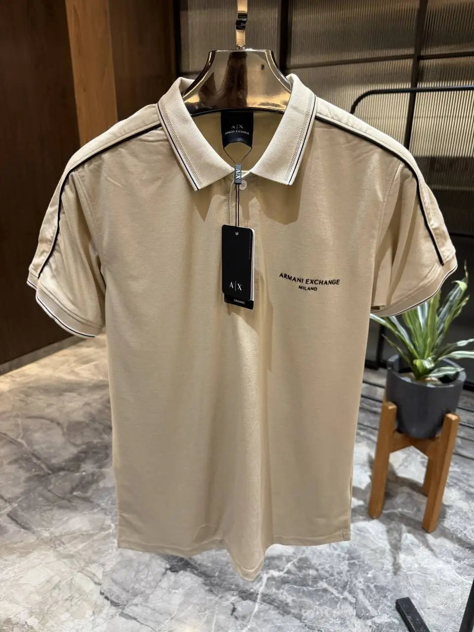 Arman i Exchange Beige Imported lycra polo with Box