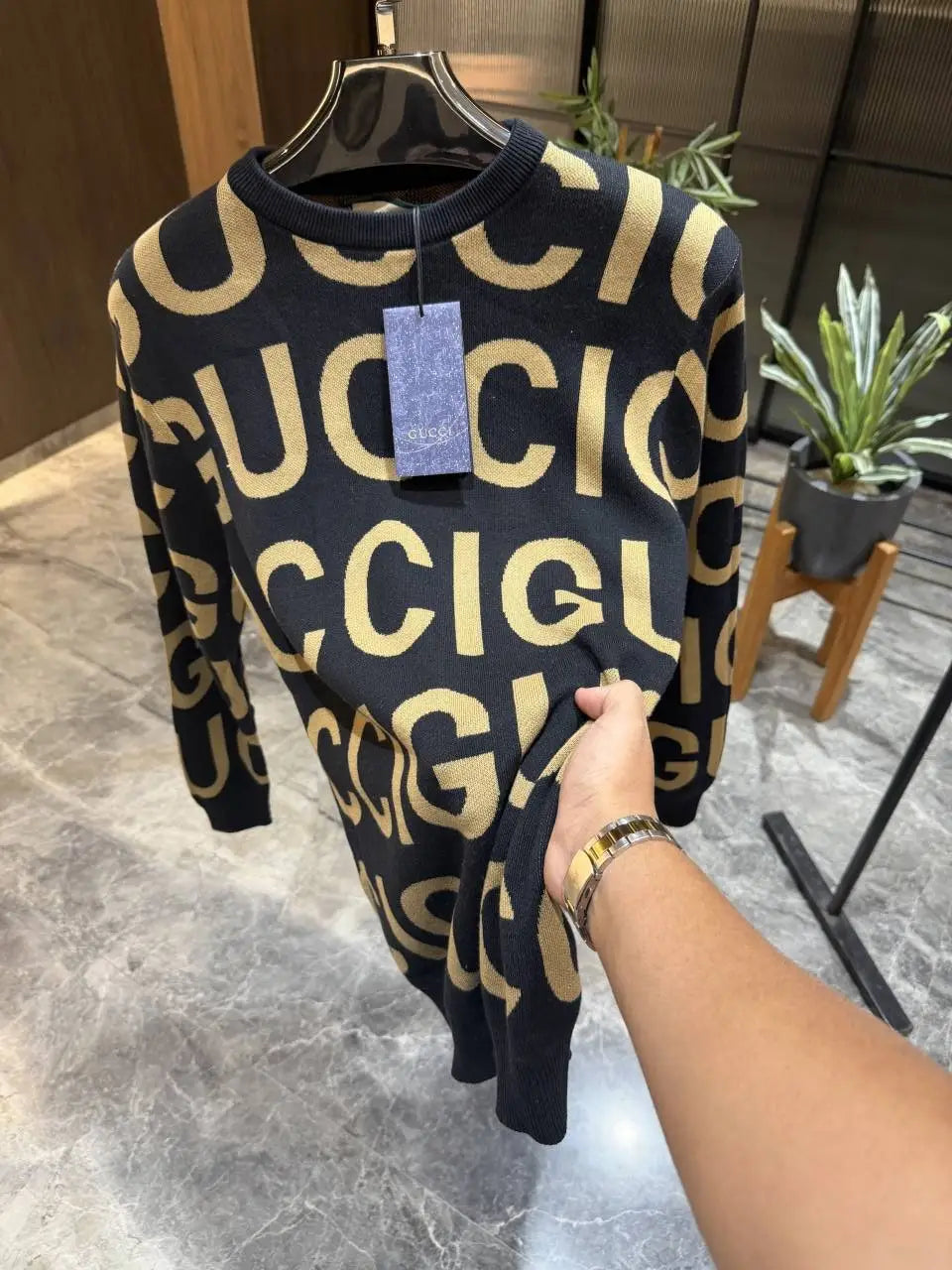 Gucc i Black Premium Knitted Lycra