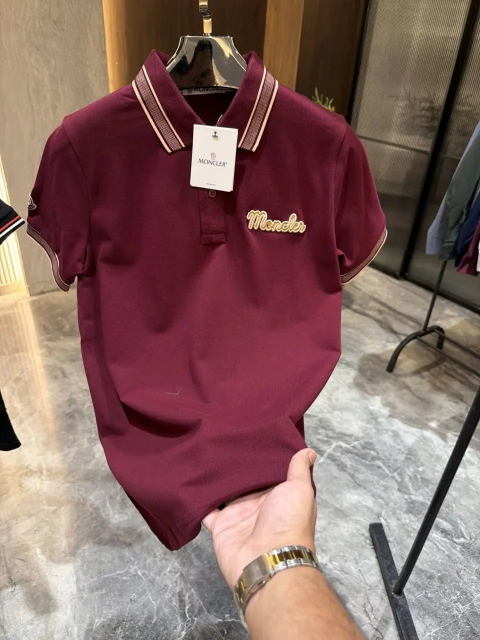 Moncle r Maroon Polo Tshirt