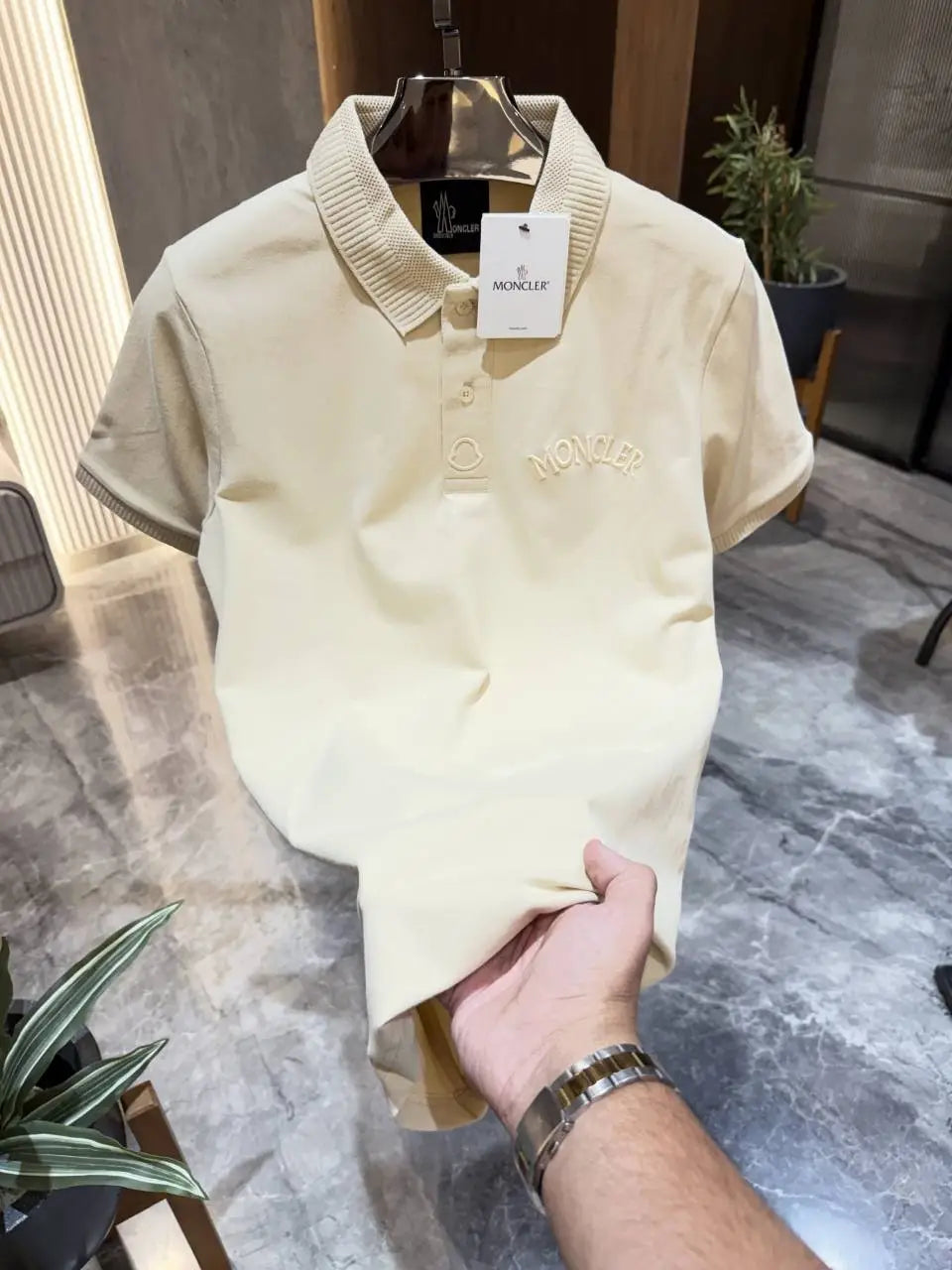Moncle r Creme Polo Tshirt