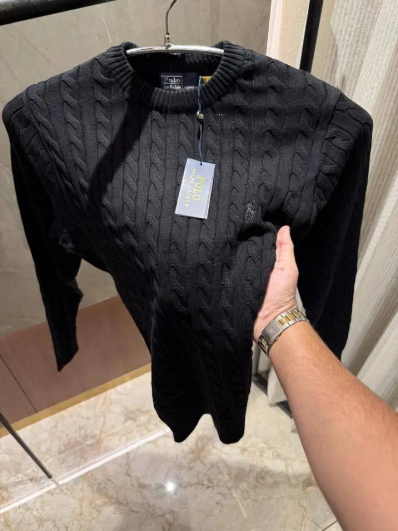 Ralph Laure n Black Knitted Woolen pullover