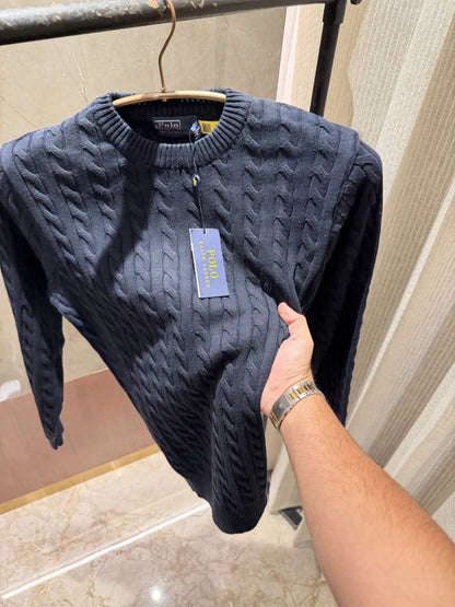 Ralph Laure n Navy Blue Knitted Woolen pullover