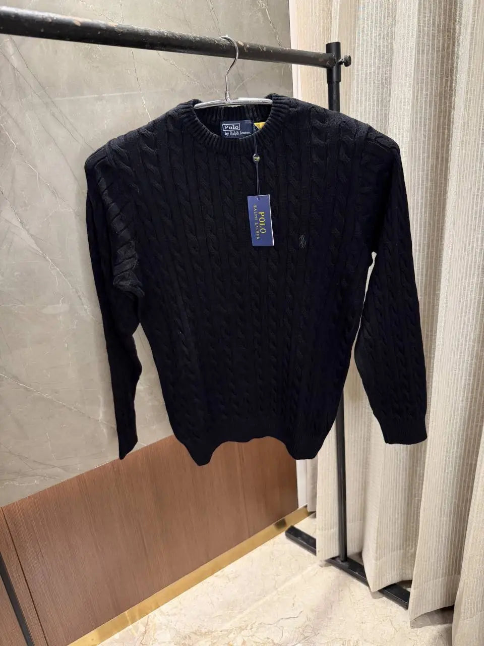 Ralph Laure n Black Knitted Woolen pullover