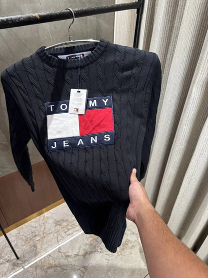 Tommy jeans Black Knitted woolen Sweatshirt