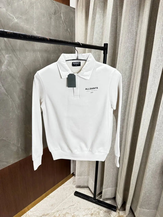 All saints white sweatshirt Back print
