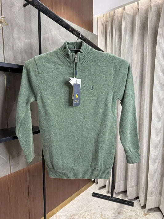 RALPH LAURE_N POLO KNITTED GREEN PREMIUM NECK PULLOVER