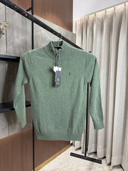 RALPH LAURE_N POLO KNITTED GREEN PREMIUM NECK PULLOVER