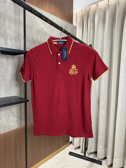 RALPH LAURE_N POLO RED PREMIUM FRONT EMBORSSED POLO