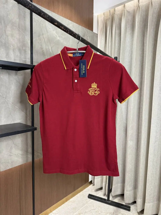 RALPH LAURE_N POLO RED PREMIUM FRONT EMBORSSED POLO