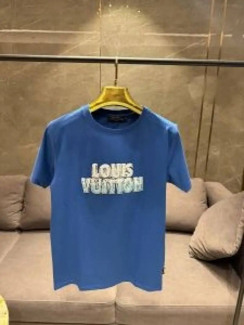 LOUIS VUITTO_N ROYAL BLUE EMBORSSED PREMIUM IMPORTED TSHIRT