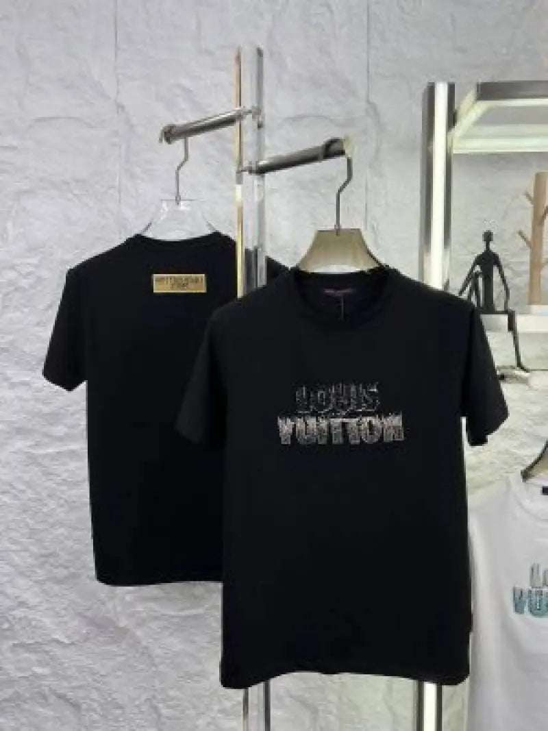 LOUIS VUITTO_N BLACK EMBORSSED PREMIUM IMPORTED TSHIRT