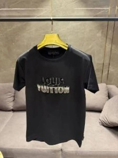 LOUIS VUITTO_N BLACK EMBORSSED PREMIUM IMPORTED TSHIRT