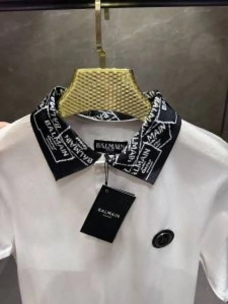 BALMAI_N WHITE BLACK PREMIUM COLLAR POLO