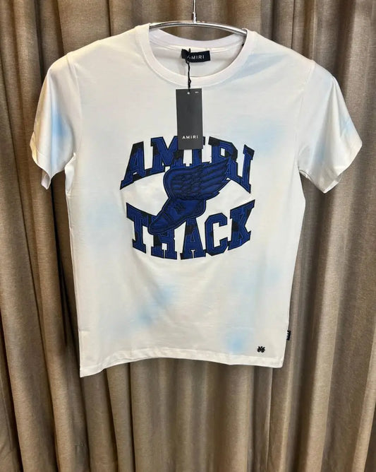 AMIR_I WHITE BLUE PREMIUM FRONT PRINT IMPORTED TSHIRT