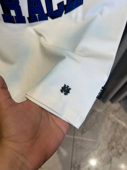 AMIR_I WHITE BLUE PREMIUM FRONT PRINT IMPORTED TSHIRT
