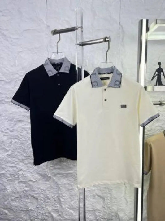 DOLCE & GABBAN_A PREMIUM CREME 3D COLLAR POLO