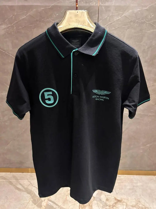 HACKET_T BLACK BLUE x ASTON MARTIN PREMIUM POLO