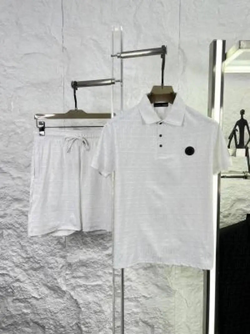 FEND_I WHITE CO ORD SET PREMIUM MONOGRAM THIRT SHORTS