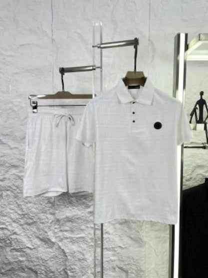 FEND_I WHITE CO ORD SET PREMIUM MONOGRAM THIRT SHORTS