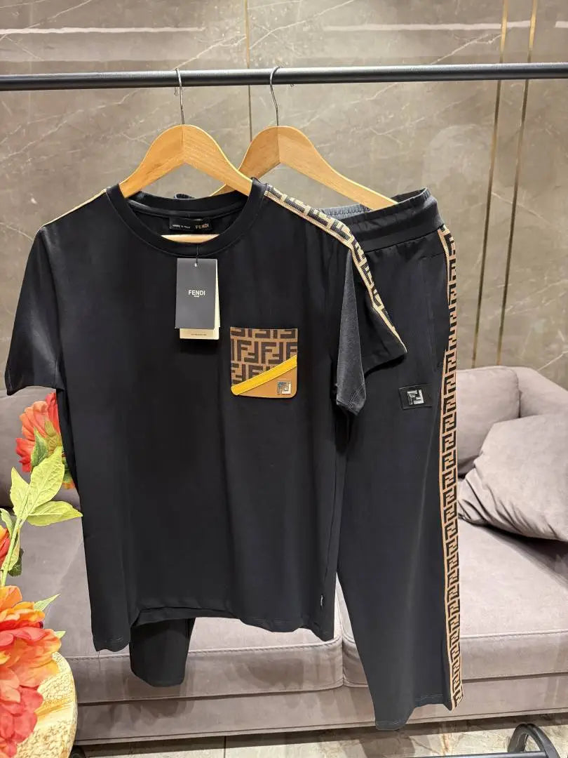 FEND_I BLACK PREMIUM IMPORTED TRACKSUIT