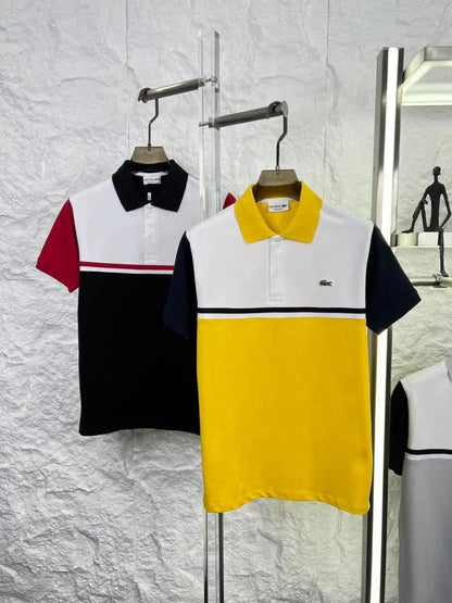 LACOST_E YELLOW WHITE PREMIUM IMPORTED POLO