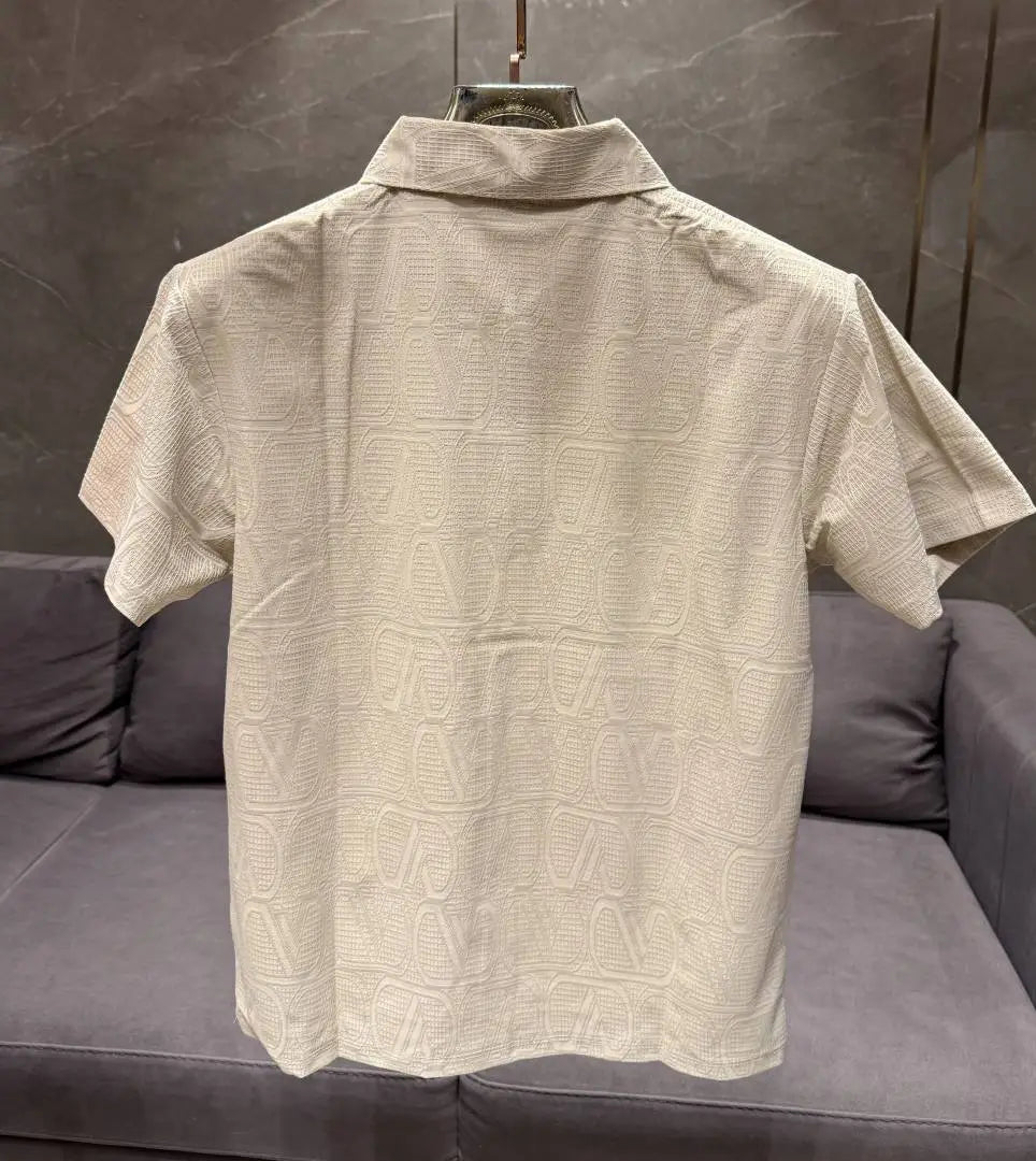 VALENTIN_O PREMIUM BEIGE FABRIC FULL FRONT BACK POLO