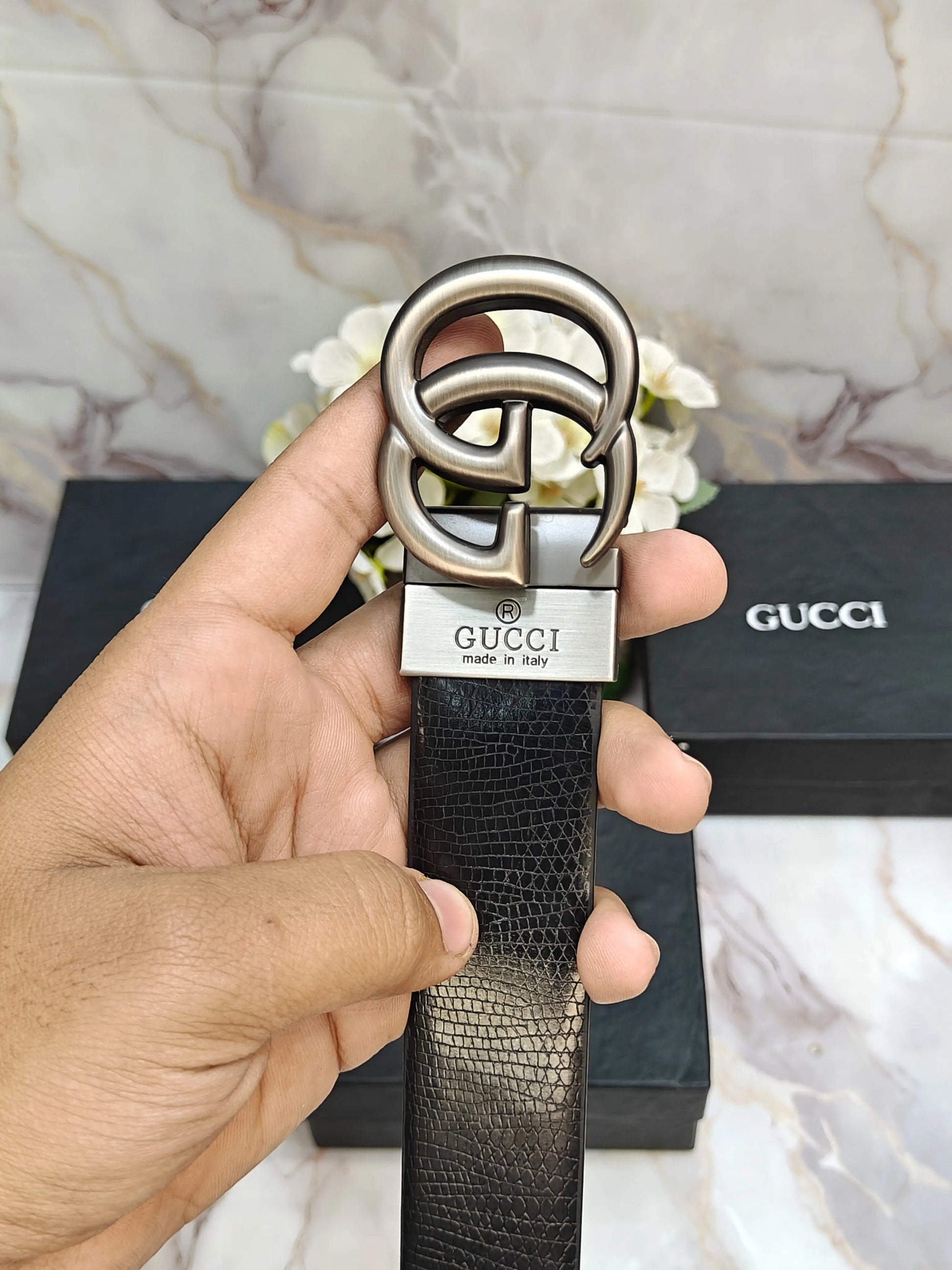 GUCCI PREMIUM QUALITY REVERSEABLE BELT WITH OG BOX GG-219
