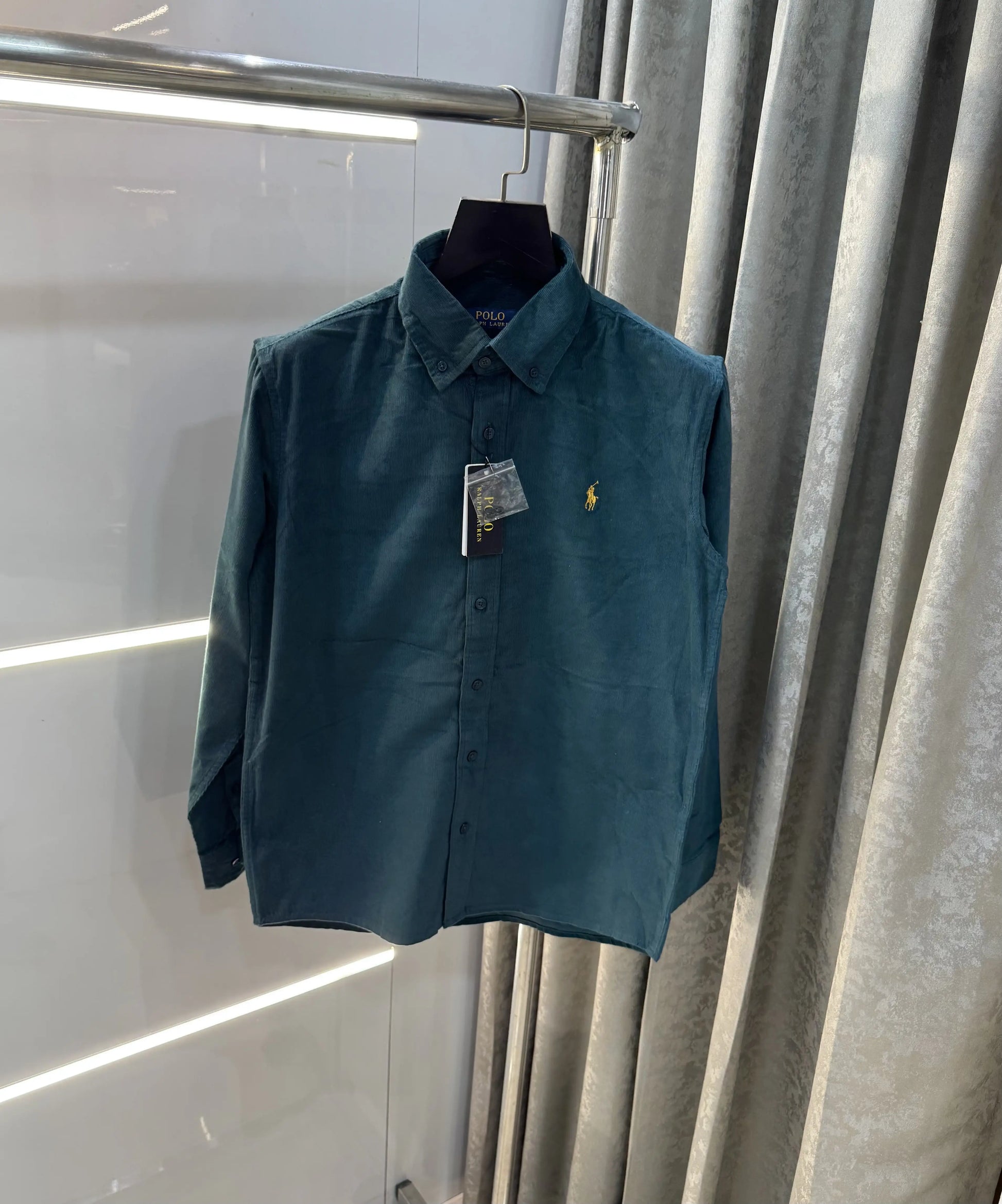 Ralph  Lauren Bottle Green Embroidry Logo Premium Shirt